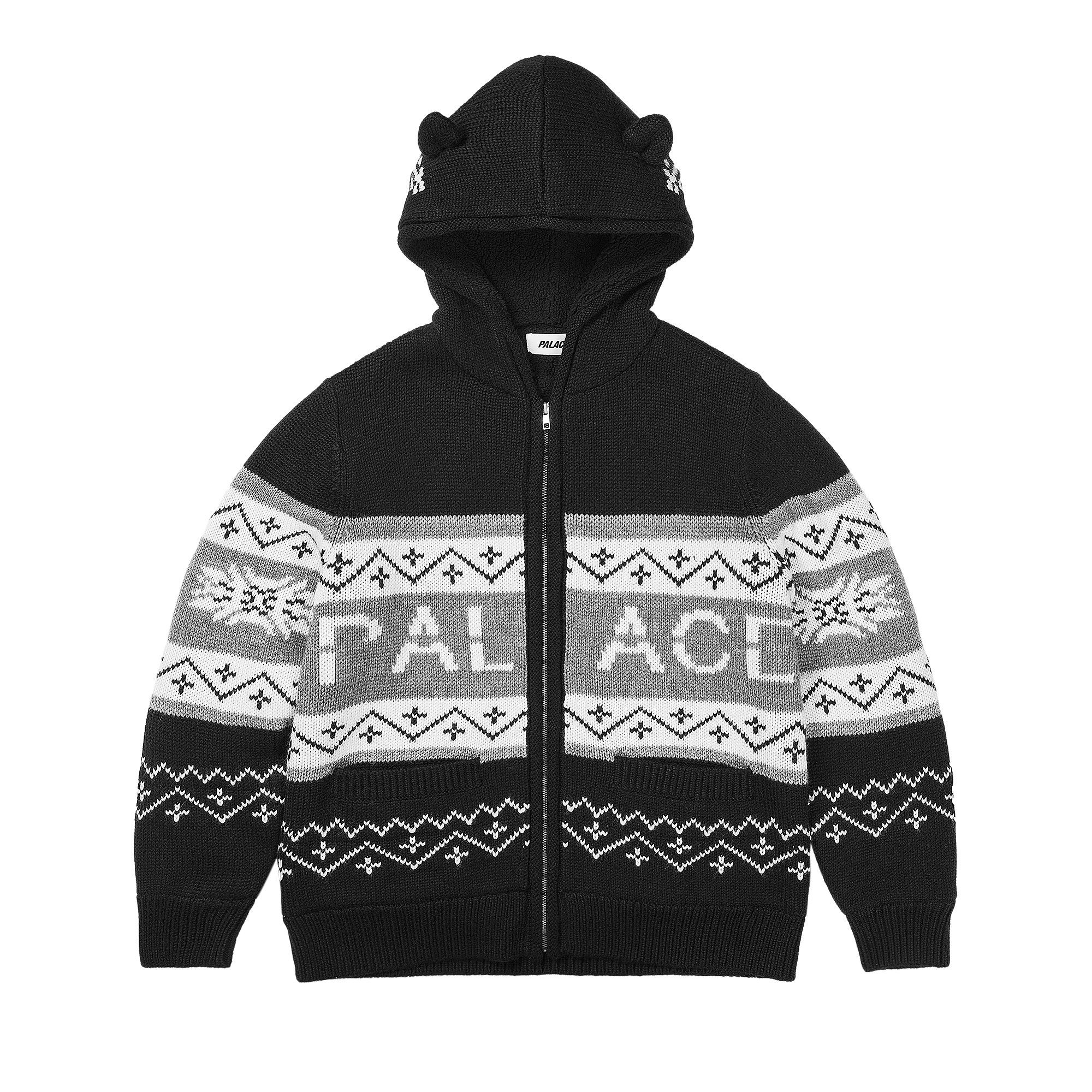 Buy Palace Palace Loves Me Hooded Knit 'Black' - P29KW031 | GOAT