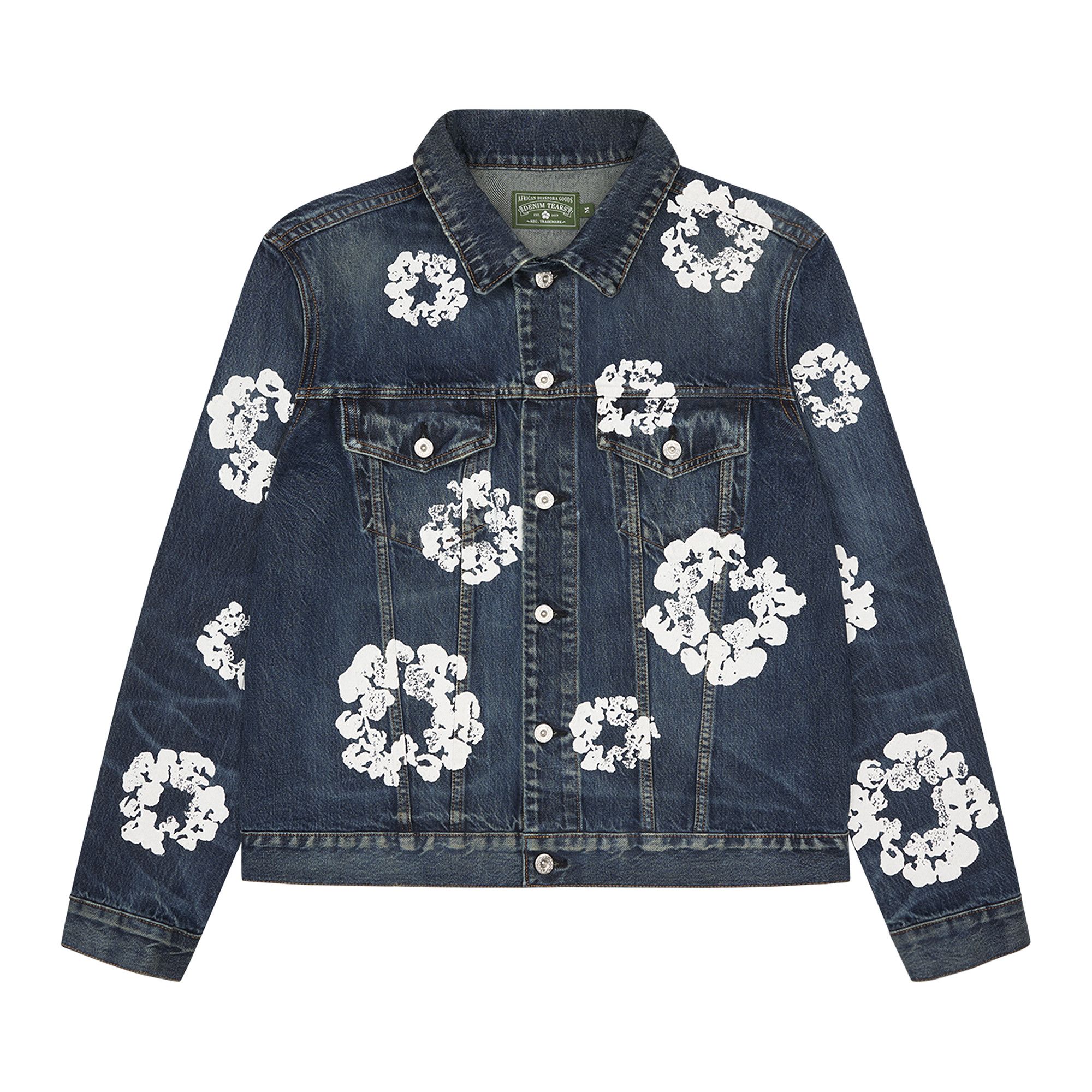 Buy Denim Tears Cotton Wreath Denim Jacket 'Dark Wash