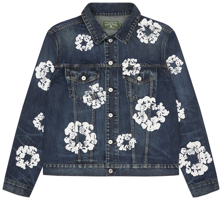 Denim Tears Cotton Wreath Denim Jacket Dark Wash