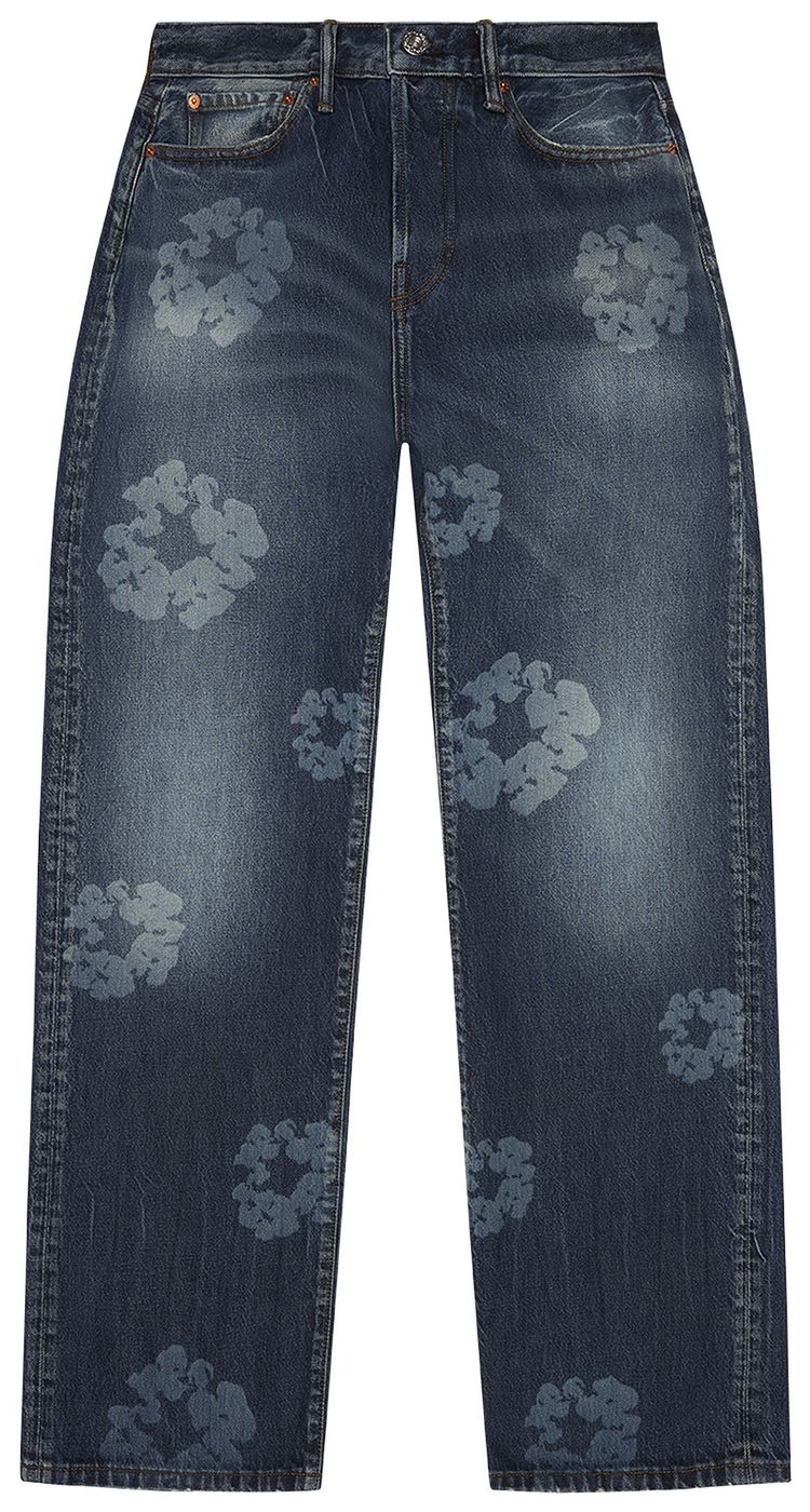 Denim Tears Baggy Laser Cotton Wreath Denim Pant Dark Wash