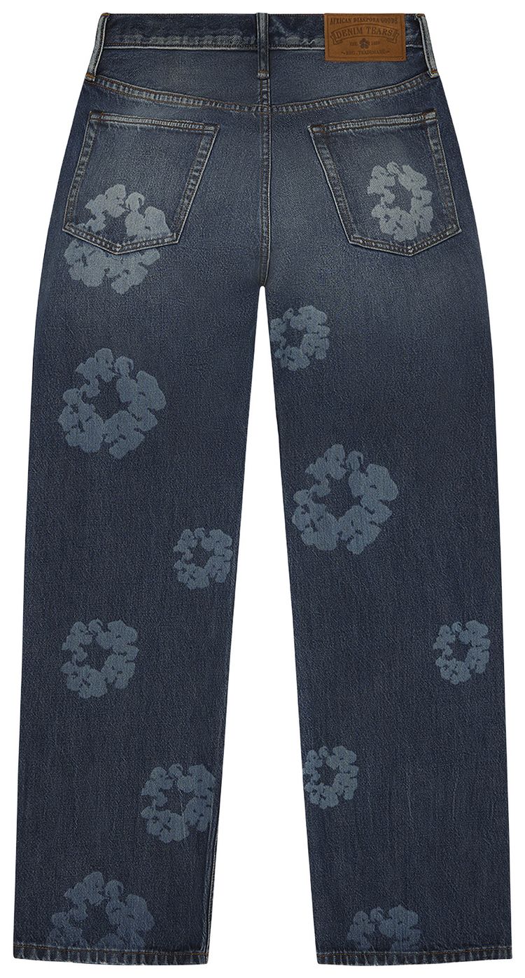 Denim Tears Baggy Laser Cotton Wreath Denim Pant Dark Wash