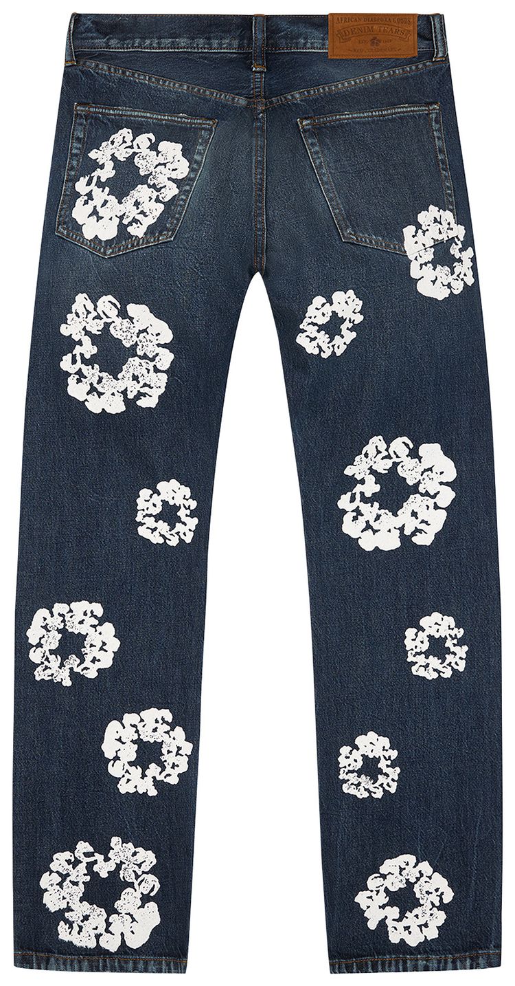 Denim Tears Straight Cotton Wreath Denim Pant Dark Wash