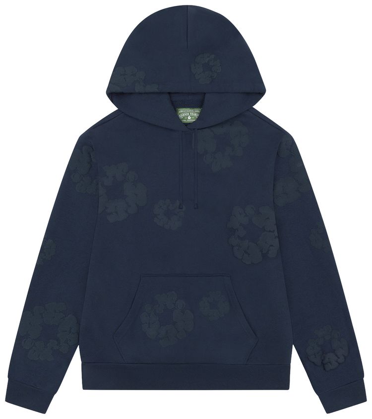 Denim Tears Mono Cotton Wreath Hoodie Navy