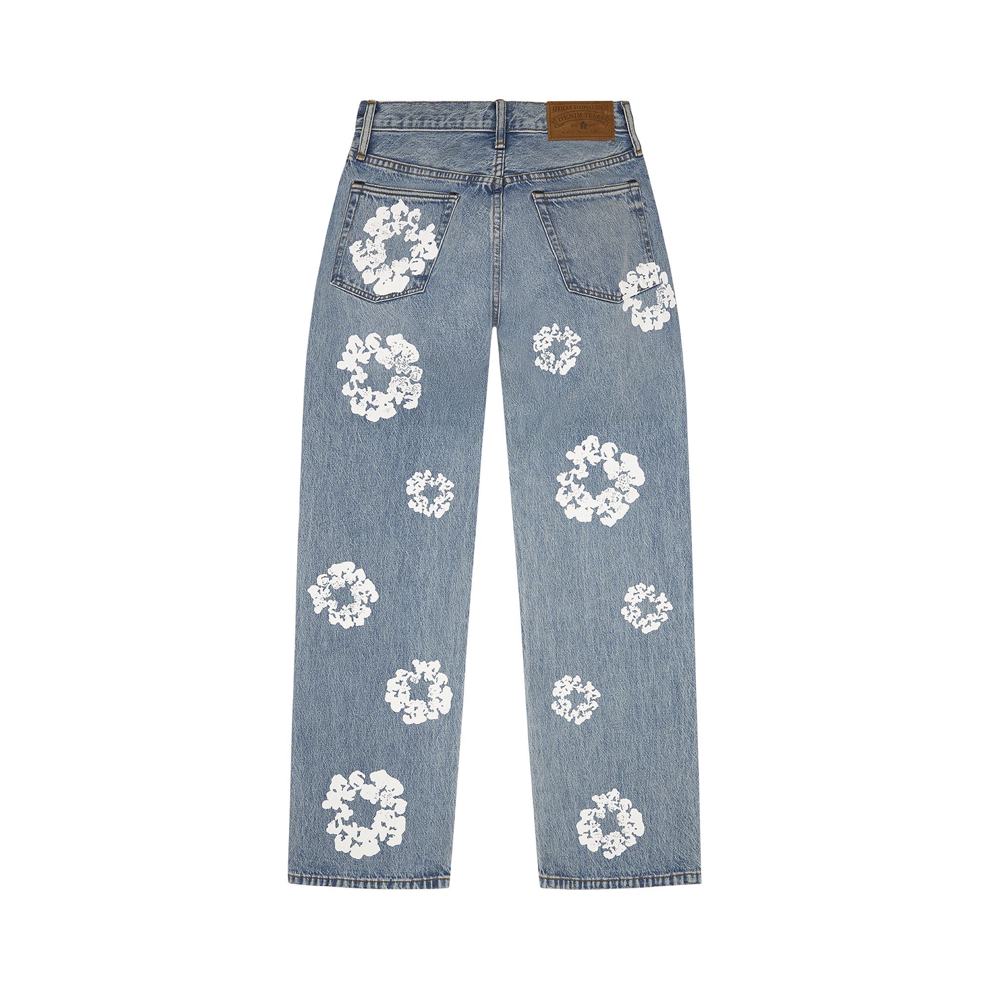 Buy Denim Tears Baggy Cotton Wreath Denim Pant 'Light Wash