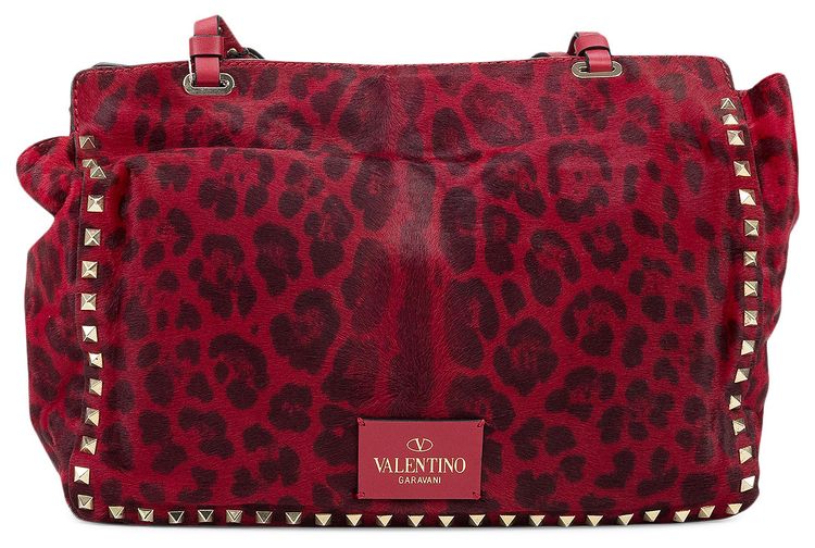 Valentino Rockstud Tote Red