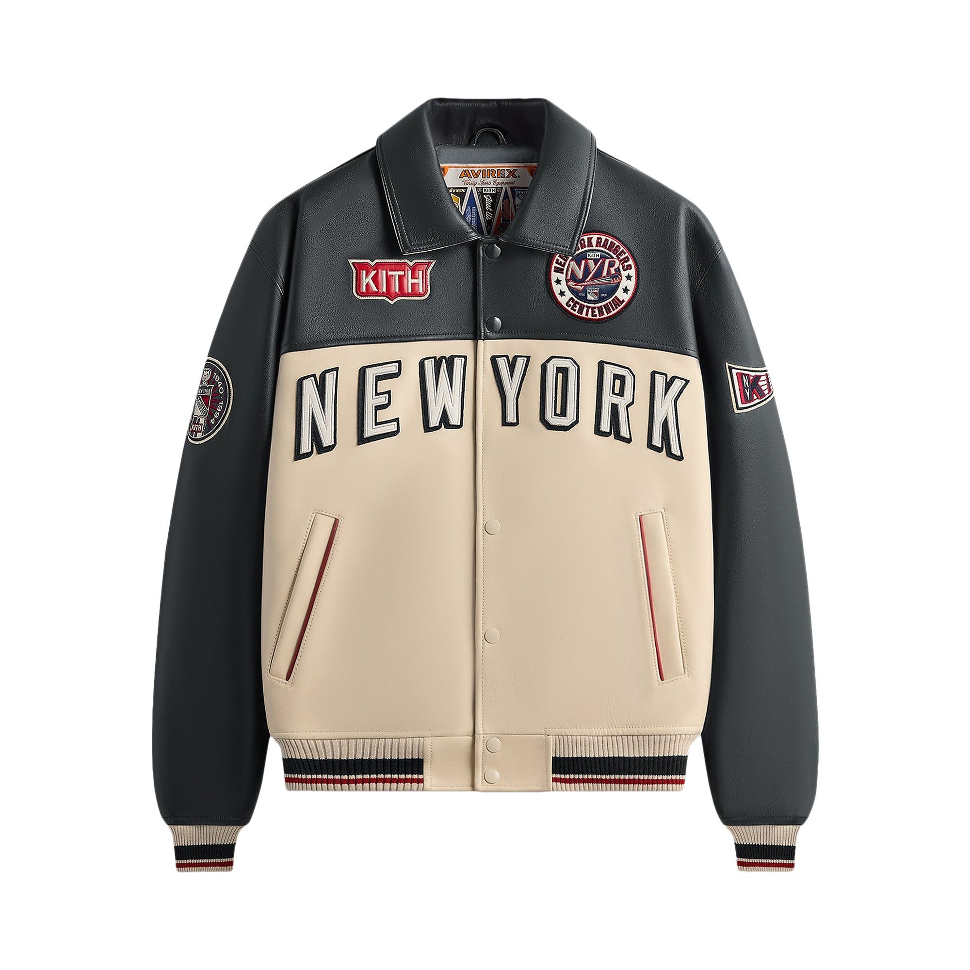 Buy Kith x Avirex For The New York Rangers Bomber Jacket 'Navy