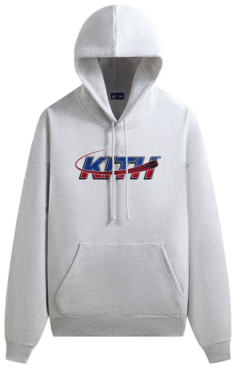 Kith For The New York Rangers Slap Shot Vintage Nelson Hoodie Light Heather Grey