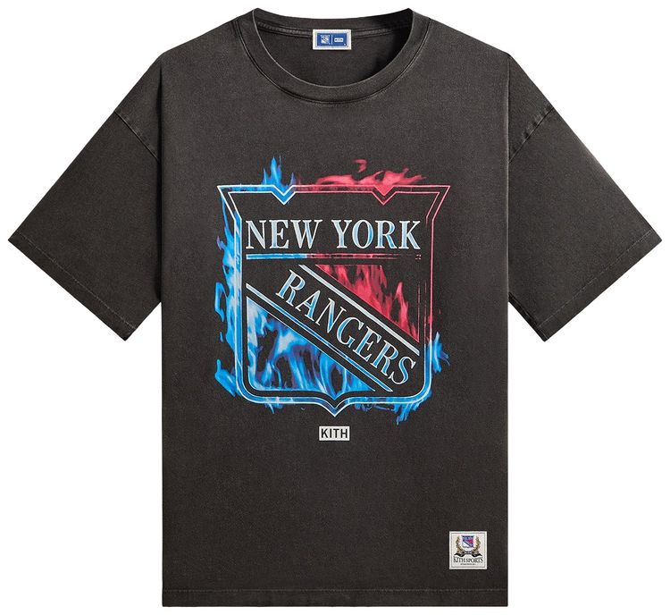 Kith For The New York Rangers Fire Vintage Jones Tee Black