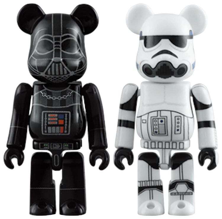 BERBRICK x Star Wars Darth Vader  Stormtrooper 100 2 Pack BlackWhite