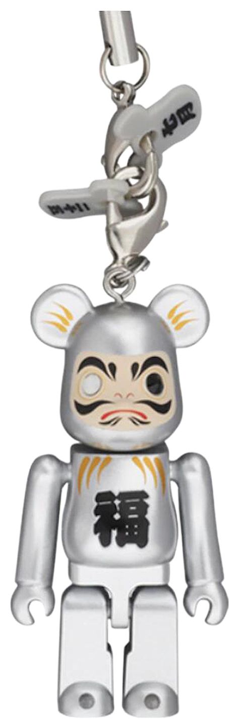 BERBRICK Medicom Daruma Keychain Silver