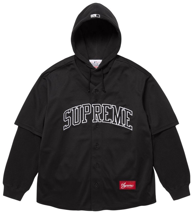 Supreme x Chicago White Sox Hooded Jersey Black