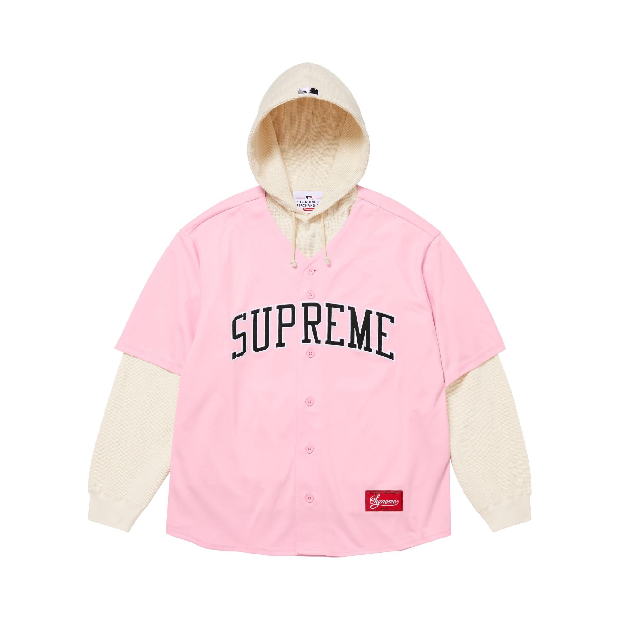 Buy Supreme x Chicago White Sox Hooded Jersey 'Light Pink