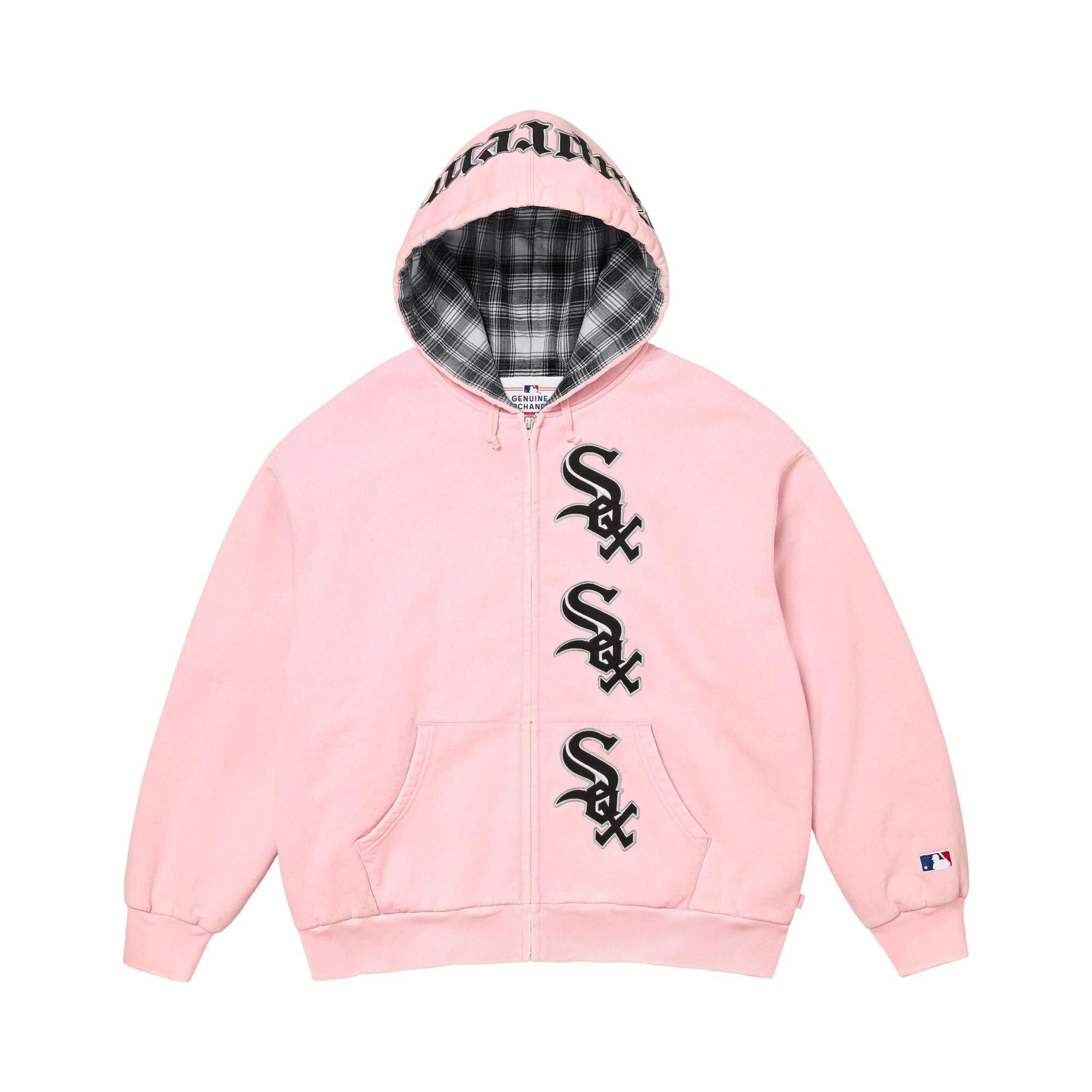 Buy Supreme x Chicago White Sox Zip Up Hooded Sweatshirt 'Light