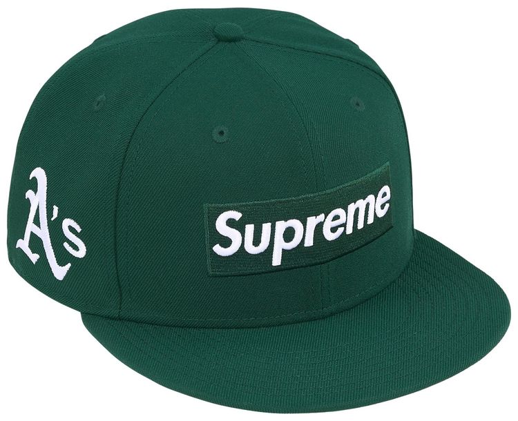 Supreme x MLB Teams Box Logo New Era Dark Green Oakland As