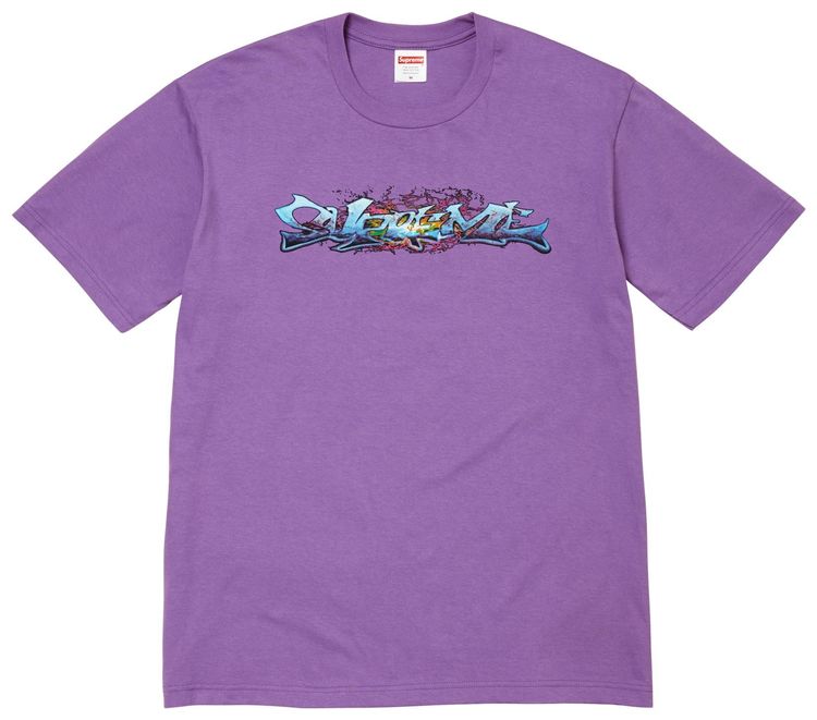 Supreme Tag Tee Purple