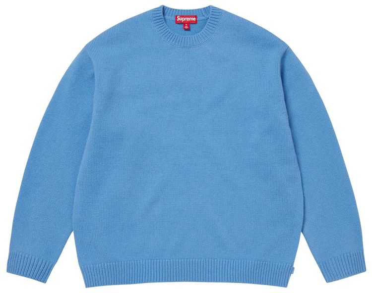Supreme Angora Script Sweater Light Blue