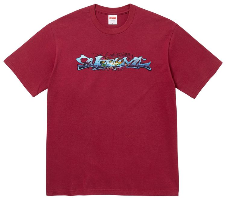 Supreme Tag Tee Cardinal