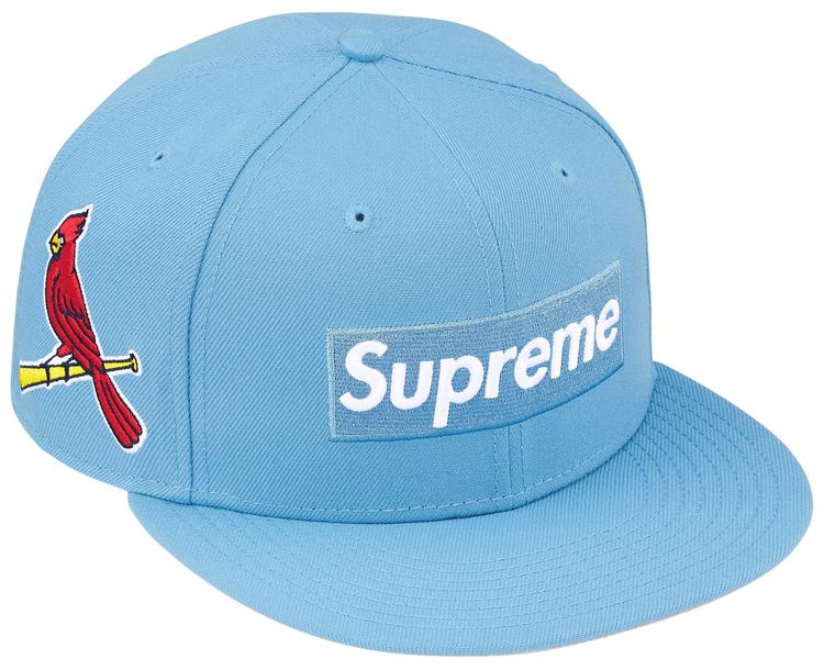 Supreme x MLB Teams Box Logo New Era Light Blue St Louis Cardinals