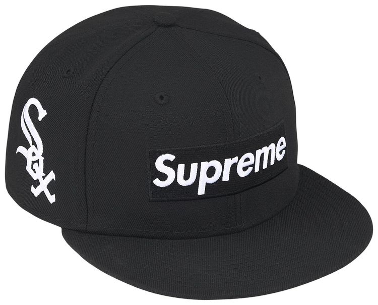Supreme x MLB Teams Box Logo New Era Black Chicago White Sox
