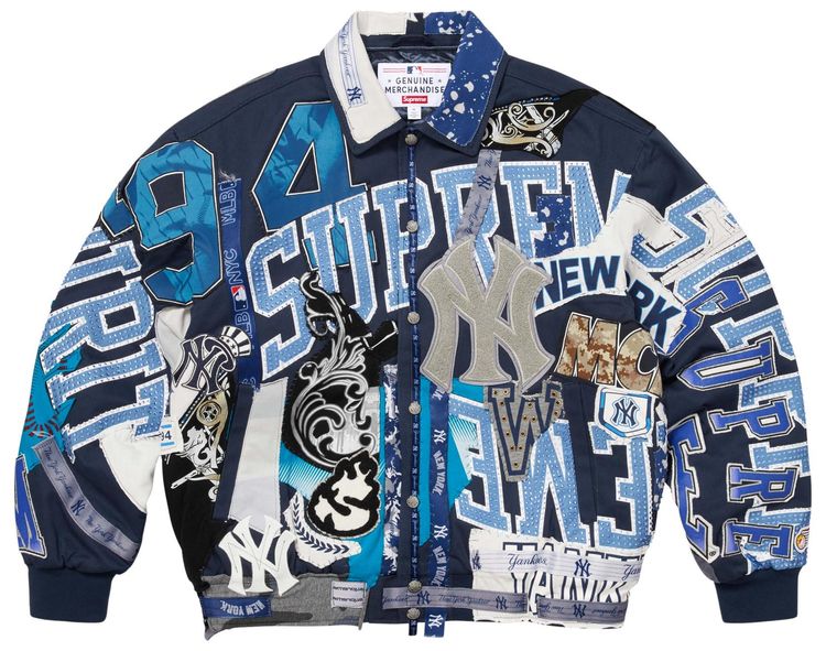 Supreme x Jeff Hamilton New York Yankees Varsity Jacket Multicolor