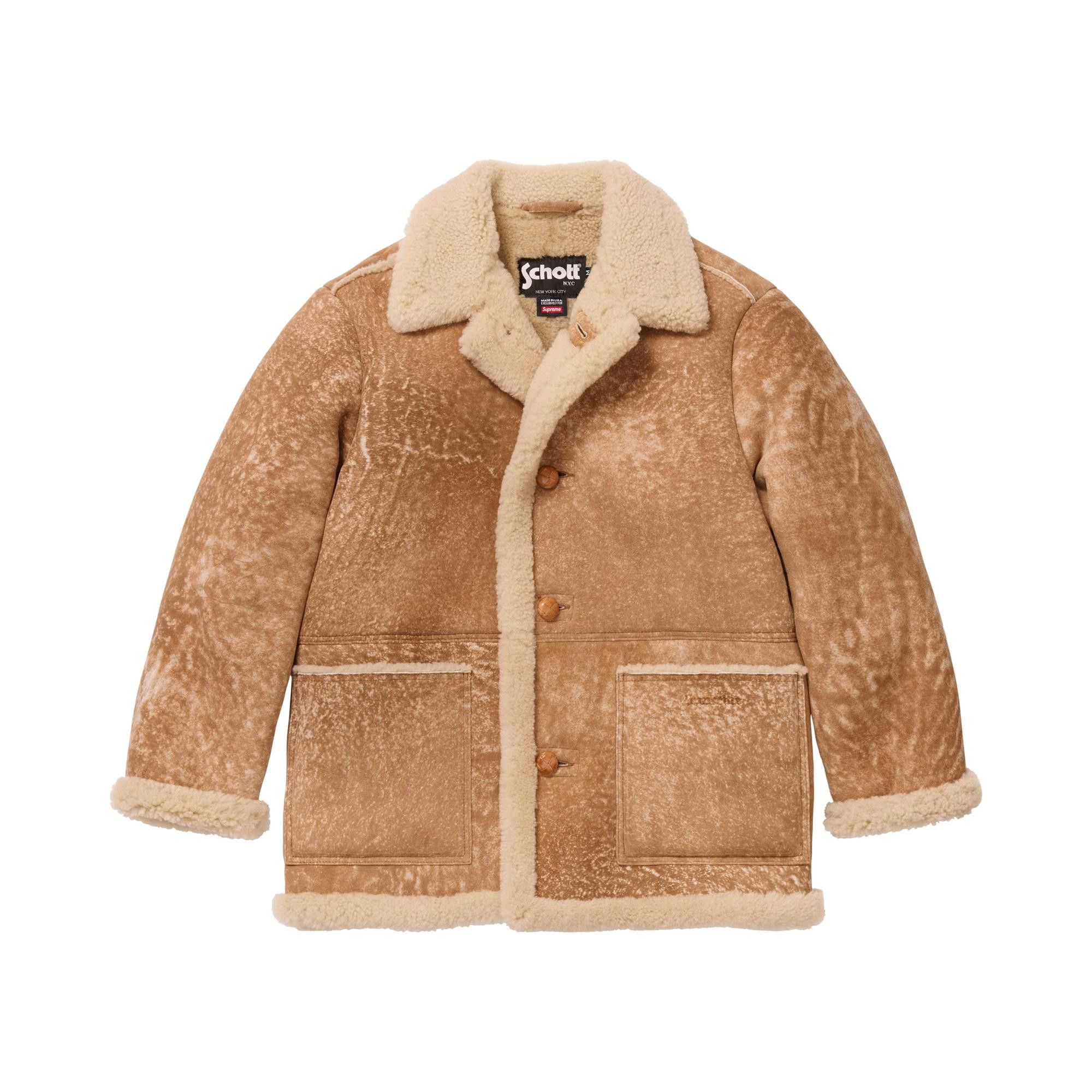 [max］Supreme/Schott Buy Supreme x Schott Shearling Coat 'Tan' - FW25J75 TAN | GOAT