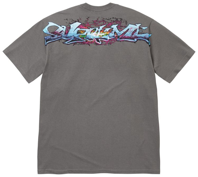 Supreme Tag Tee Charcoal