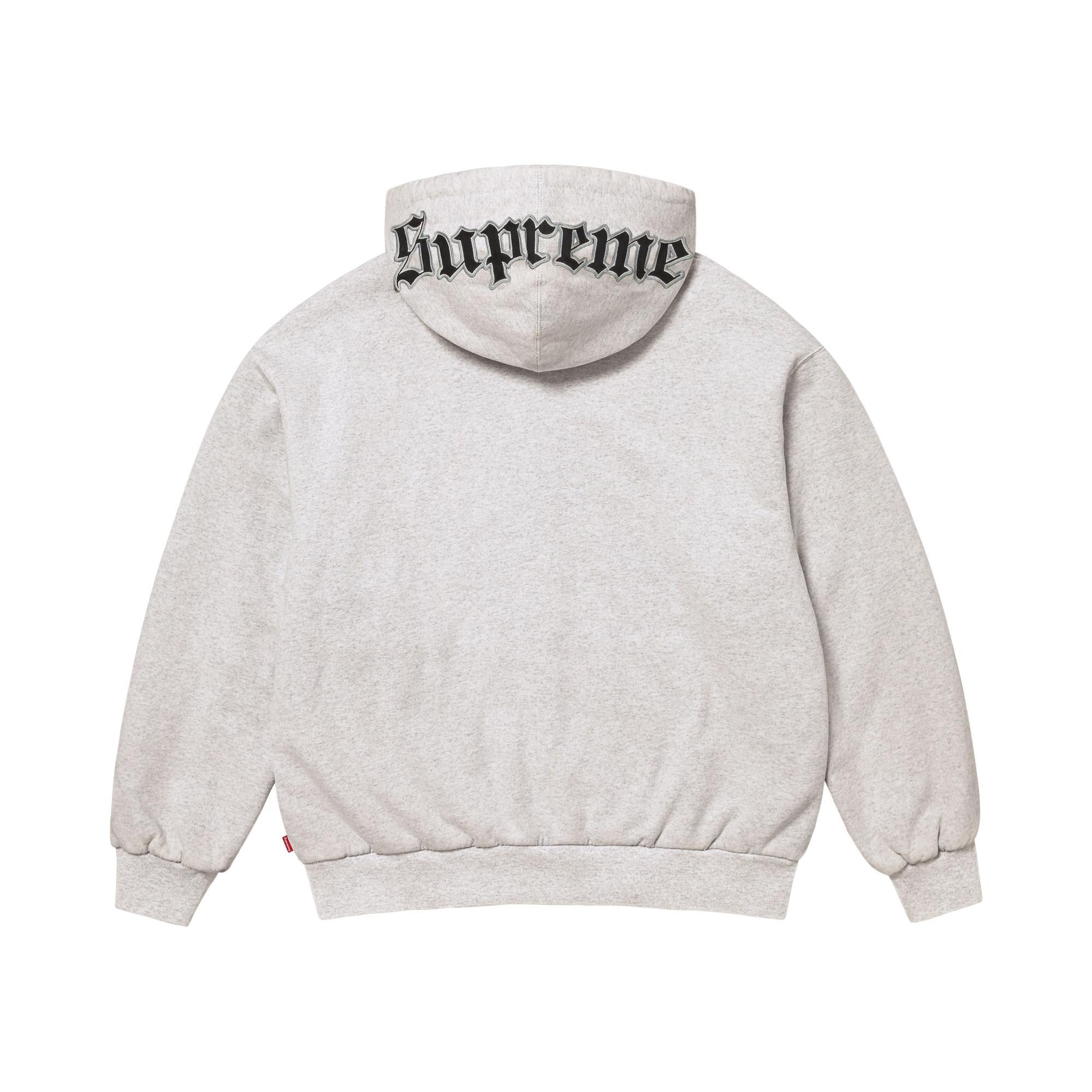 Buy Supreme x Chicago White Sox Zip Up Hooded Sweatshirt 'Ash Grey