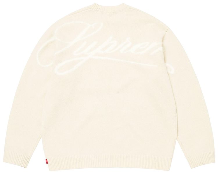 Supreme Angora Script Sweater Ivory
