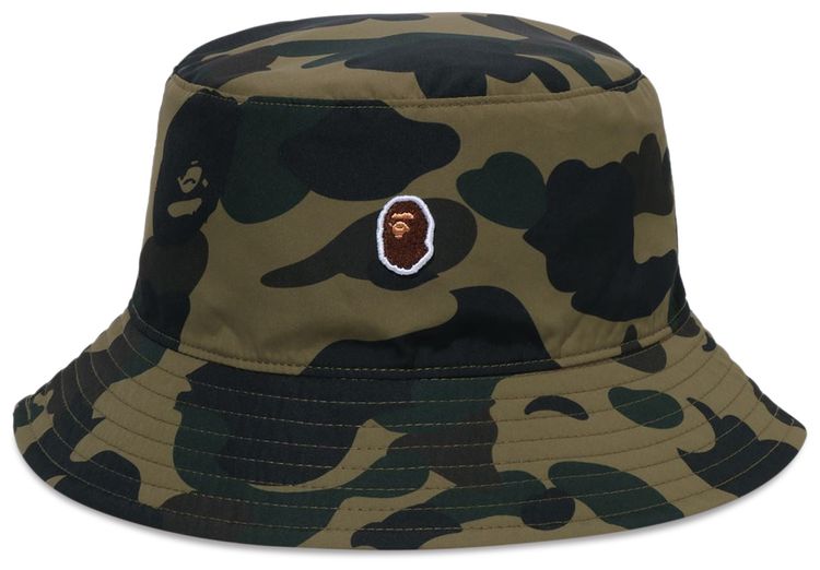 BAPE 1st Camo One Point Reversible Hat Green