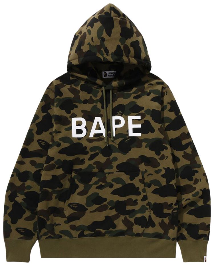 BAPE 1st Camo Pullover Hoodie Green