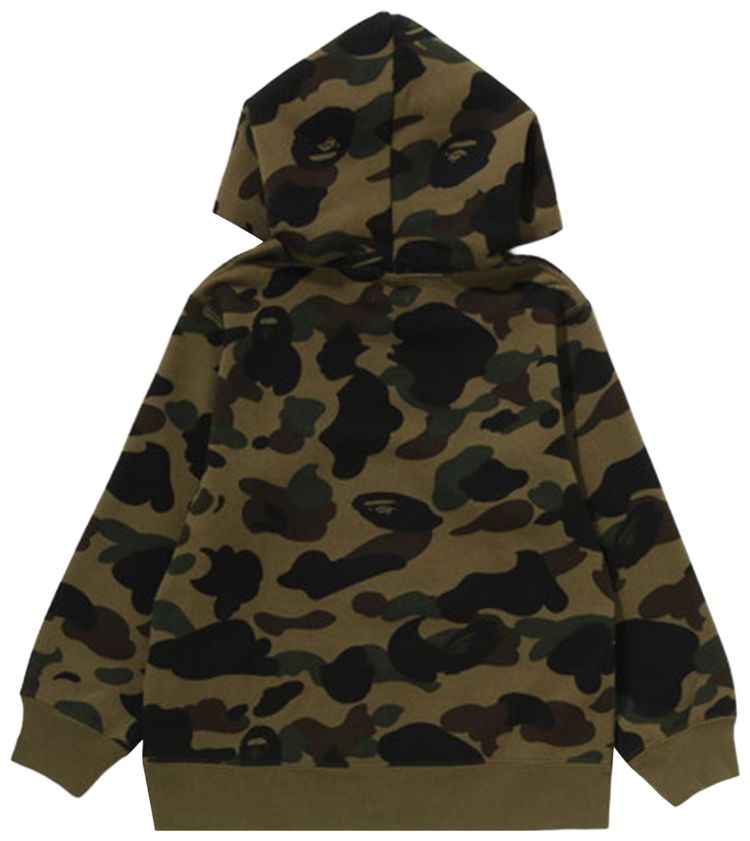 BAPE Kids 1st Camo One Point Pullover Hoodie Green