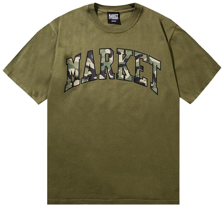 Market Camo Arc T Shirt Sphagnum