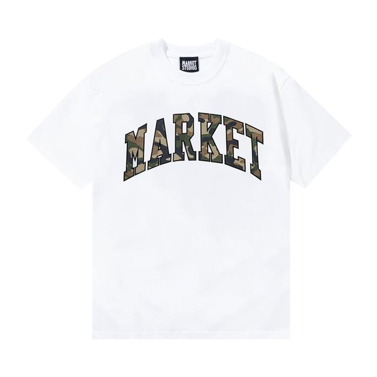 Market Camo Arc T Shirt White