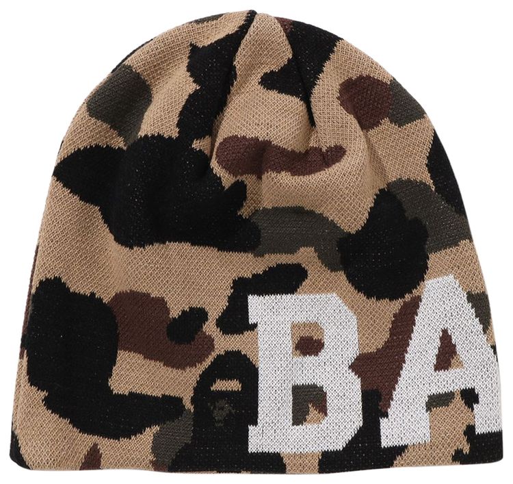 BAPE 1st Camo Knit Cap Yellow