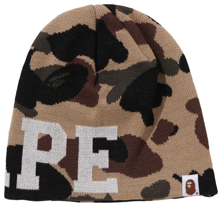 BAPE 1st Camo Knit Cap Yellow