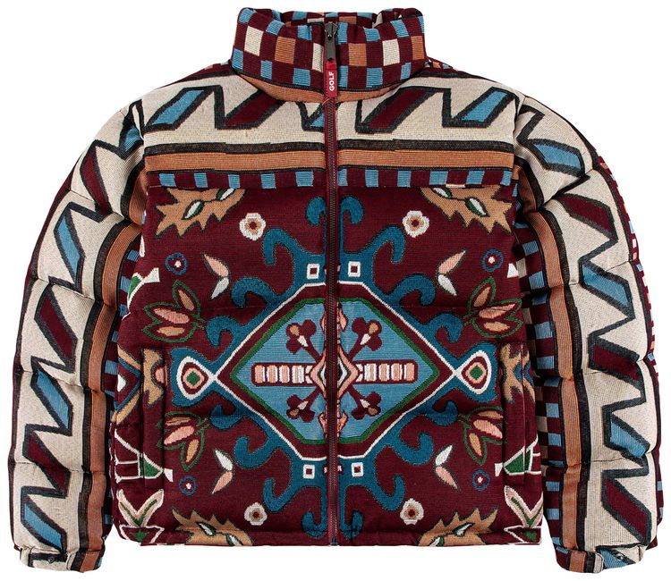 GOLF WANG Rug Puffer Jacket Multicolor