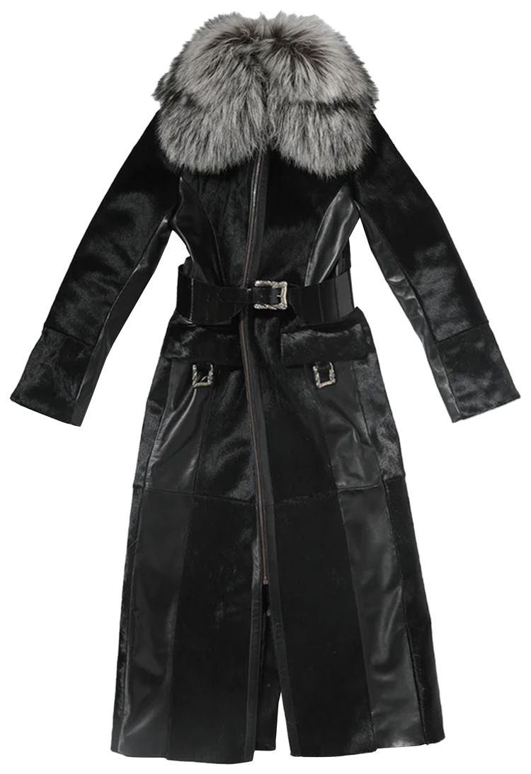 Enfants Riches Deprimes Vivienne Fur Coat BlackGrey