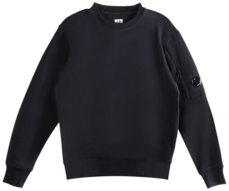 CP Company Diagonal Raised Fleece Crew Neck Total Eclipse