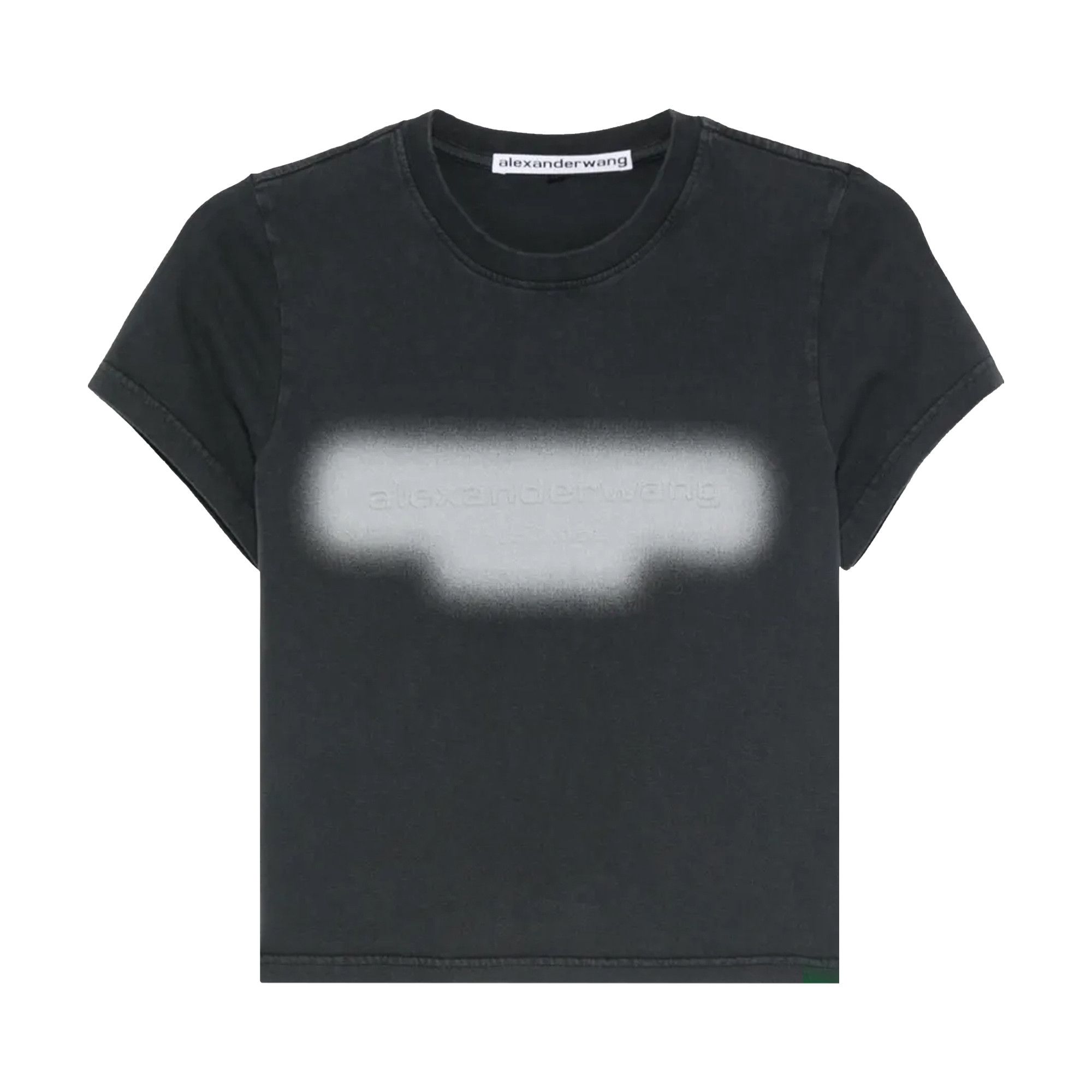 Buy Alexander Wang Emboss Graphic Shrunken Tee 'Washed Black