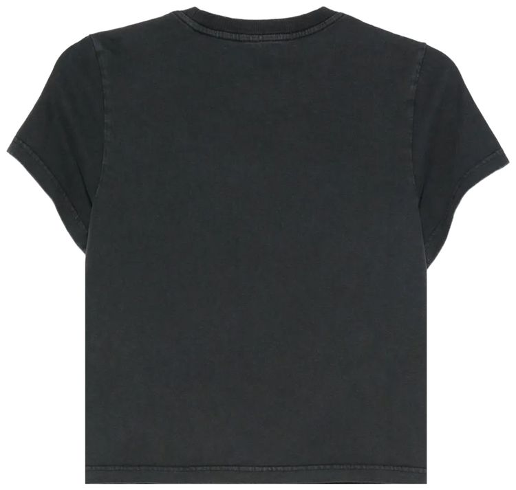 Alexander Wang Emboss Graphic Shrunken Tee Washed Black