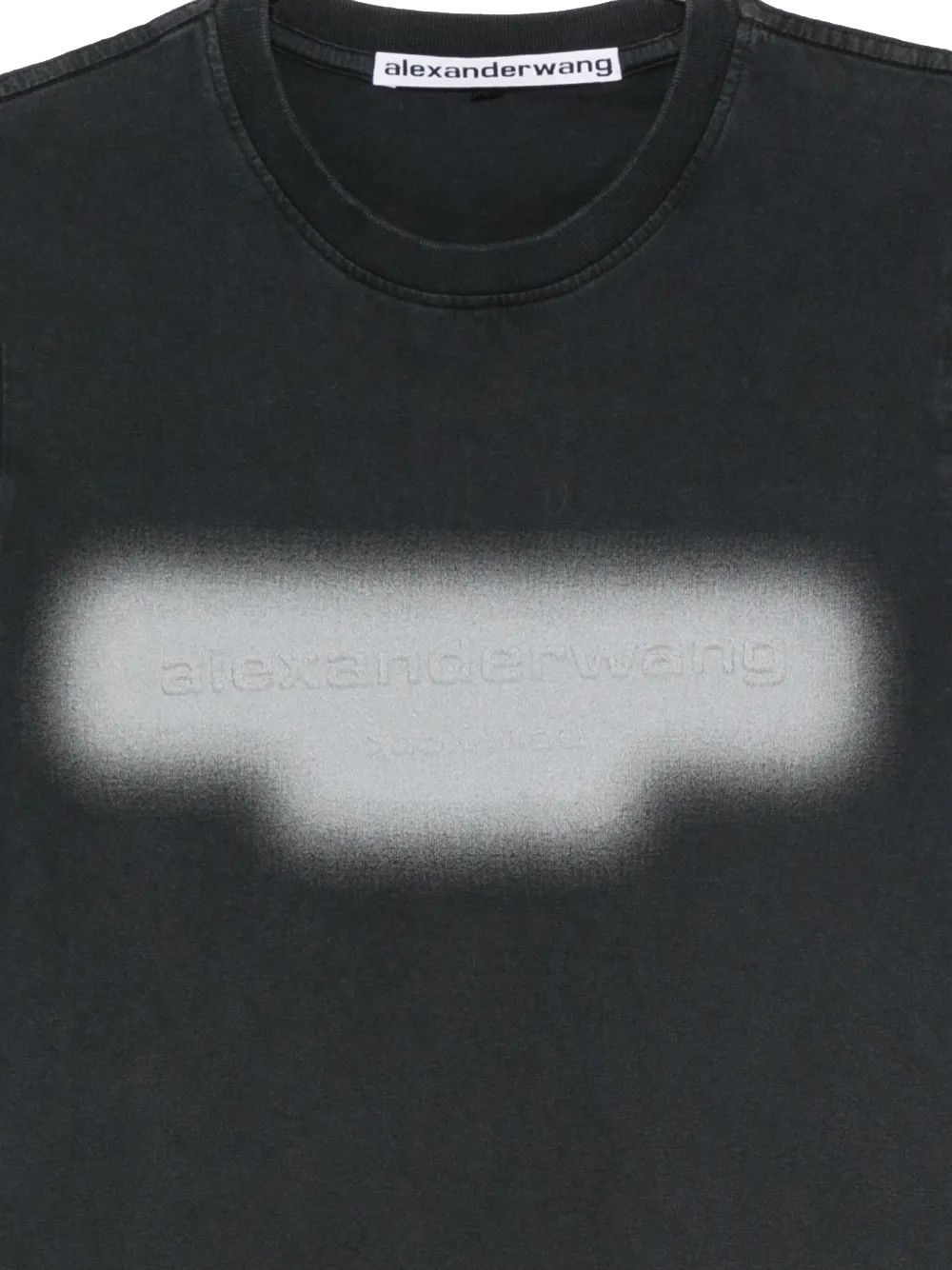 Buy Alexander Wang Emboss Graphic Shrunken Tee 'Washed Black