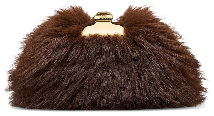 Marc Jacobs The Small Claw Clip Clutch Bag Dark Brown