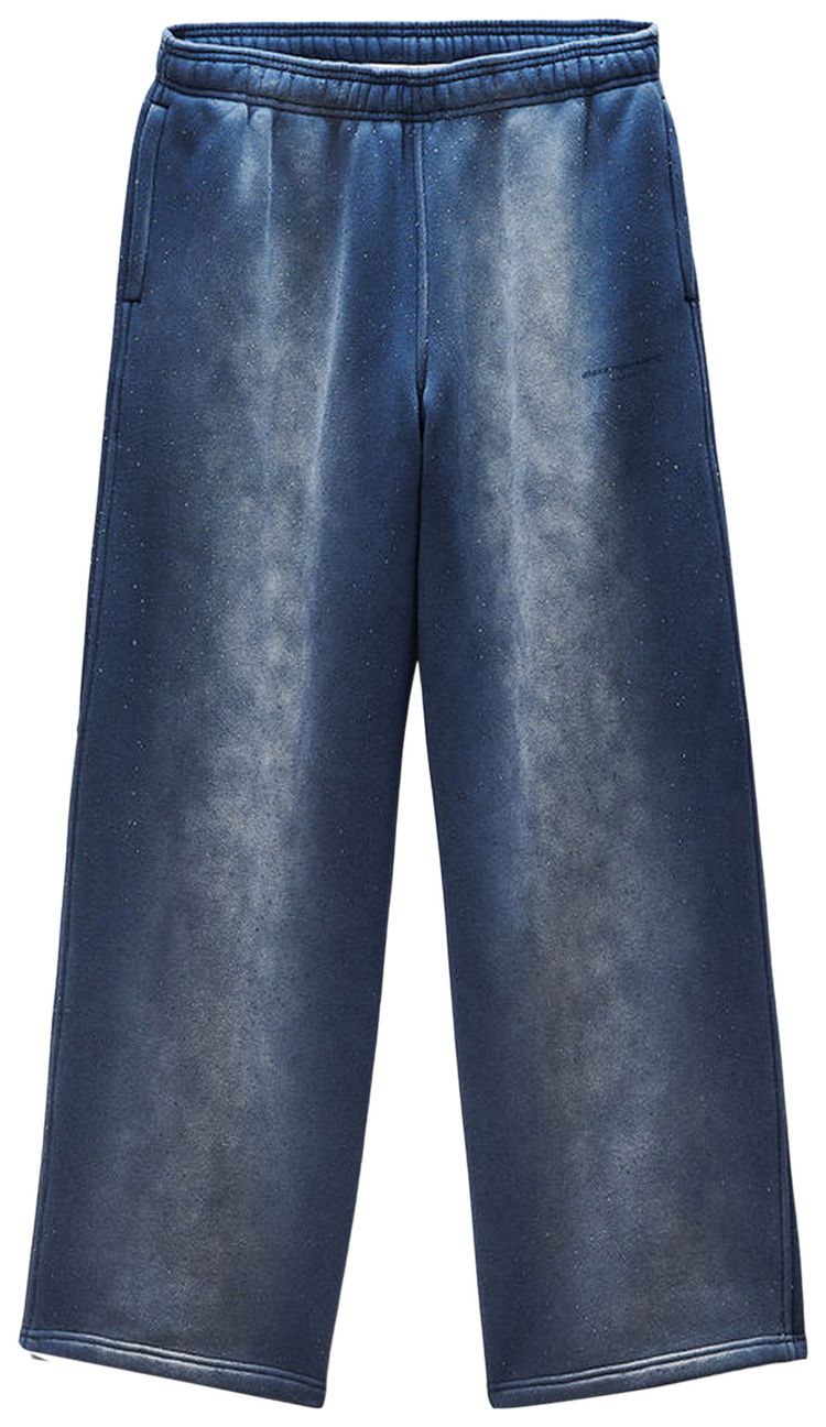 Alexander Wang Allover Hotfix Mid Rise Sweatpant Washed Navy