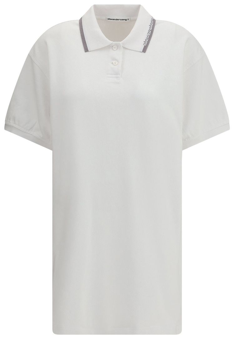 Alexander Wang Relaxed Mini Polo Dress White