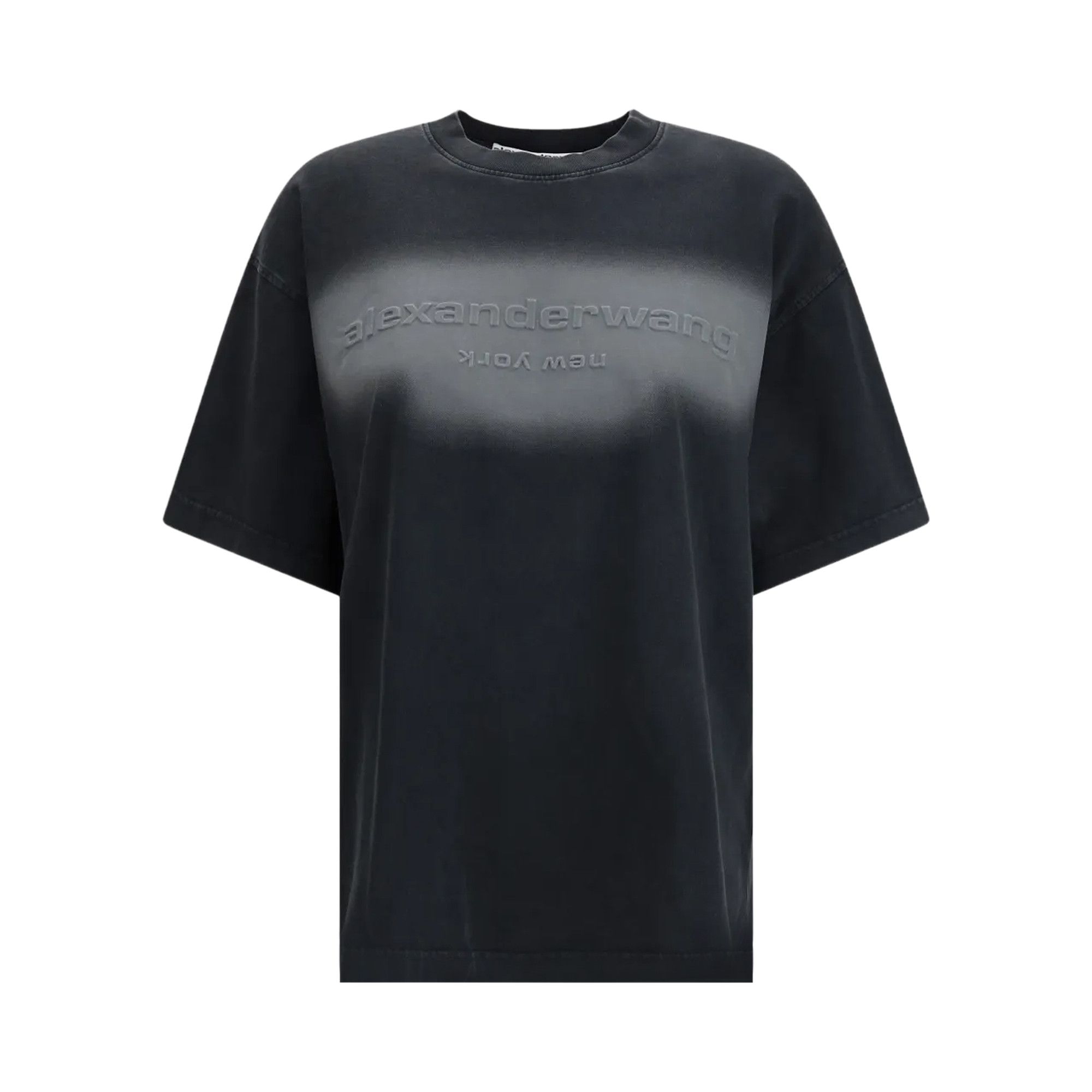 Buy Alexander Wang Emboss Short-Sleeve Tee 'Washed Black