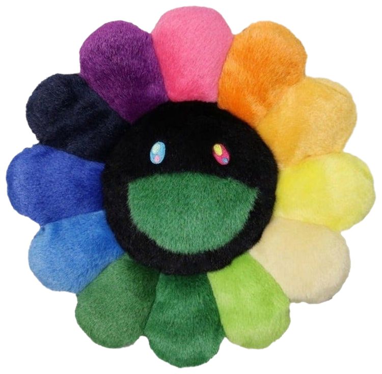 Takashi Murakami Flower Pillow 30cm Rainbow BlueWhite