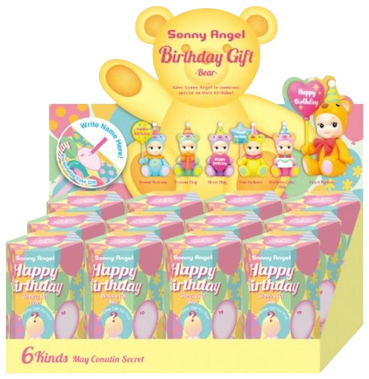Sonny Angel Birthday Gift Bear Series Assorted Box 12 Blind Boxes