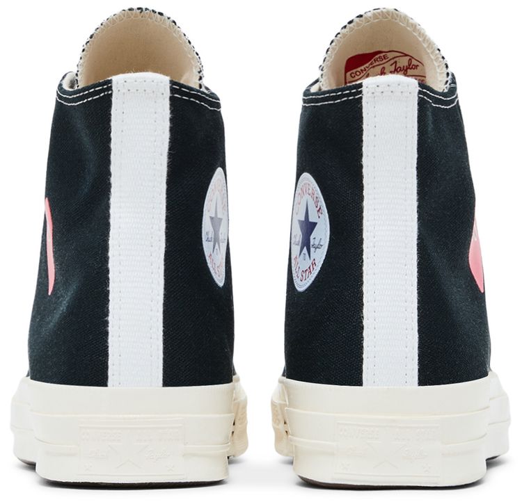 Comme des Garcons PLAY x Converse Chuck 70 High Small Red Heart   Black