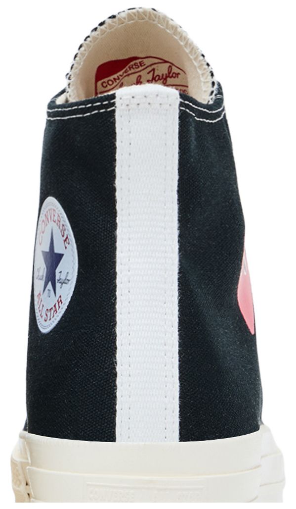 Comme des Garcons PLAY x Converse Chuck 70 High Small Red Heart   Black