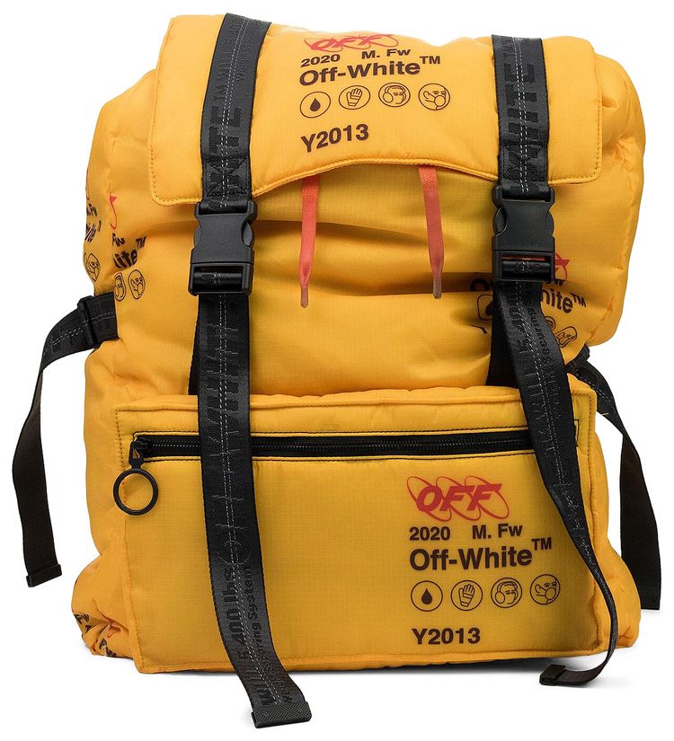 Off White Industrial Backpack Yellow